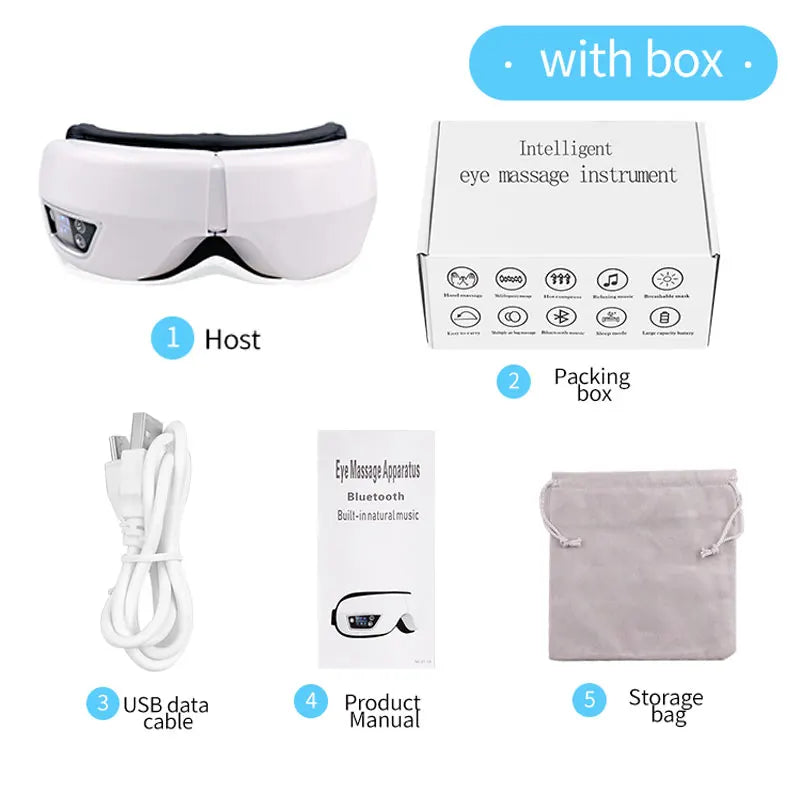 Eye Massager With Smart Airbag Compress Vibration Heating Eye Care Instrument Bluetooth Music Massage Relax Improve Eye Fatigue